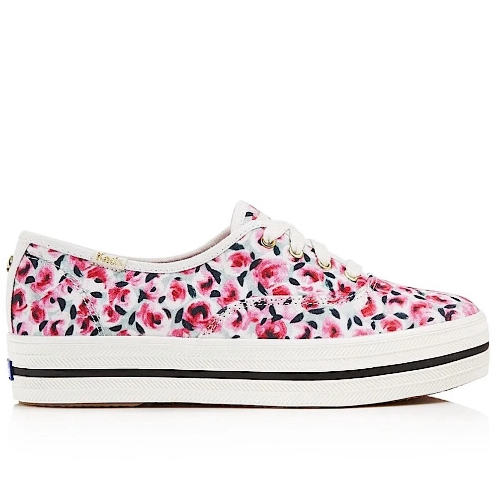 Keds® x Kate Spade Triple Kick Rose Garden Canvas Platform Sneakers